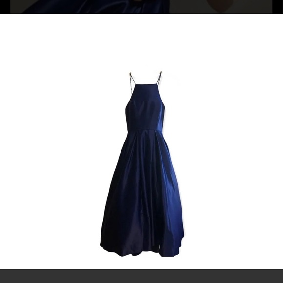 Royal Blue Satin dress - Picture 2 of 6